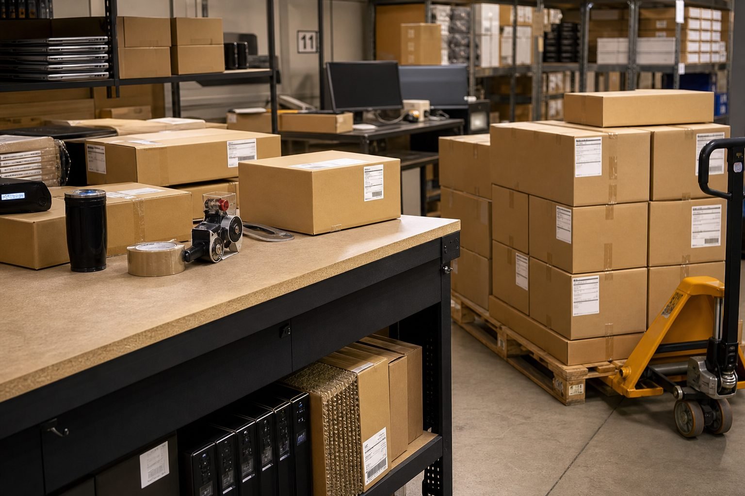 IT hardware wholesale logistics and shipping preparation