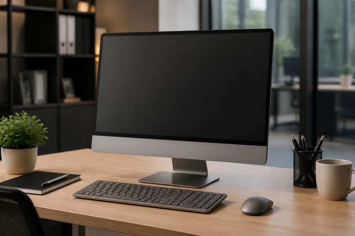 All-in-one monoblock workplace computer